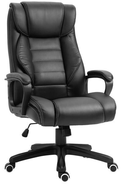 Director's Black Leather High-Back Chair